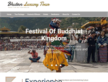 Tablet Screenshot of bhutanluxurytour.com